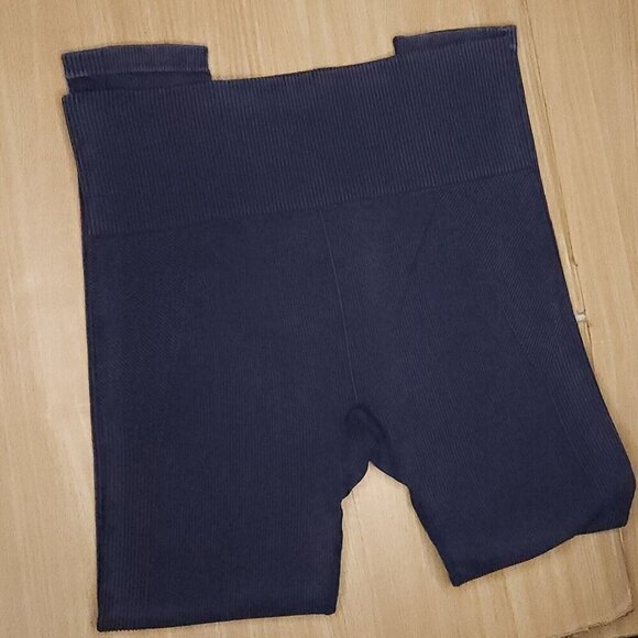 Joy Lab Denim Look Ribbed Athletic Leggings Medium - Picture 1 of 6